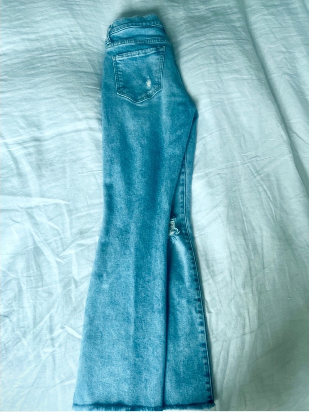 MOTHER Light Blue Boot Cut Jeans - Picture 3 of 7